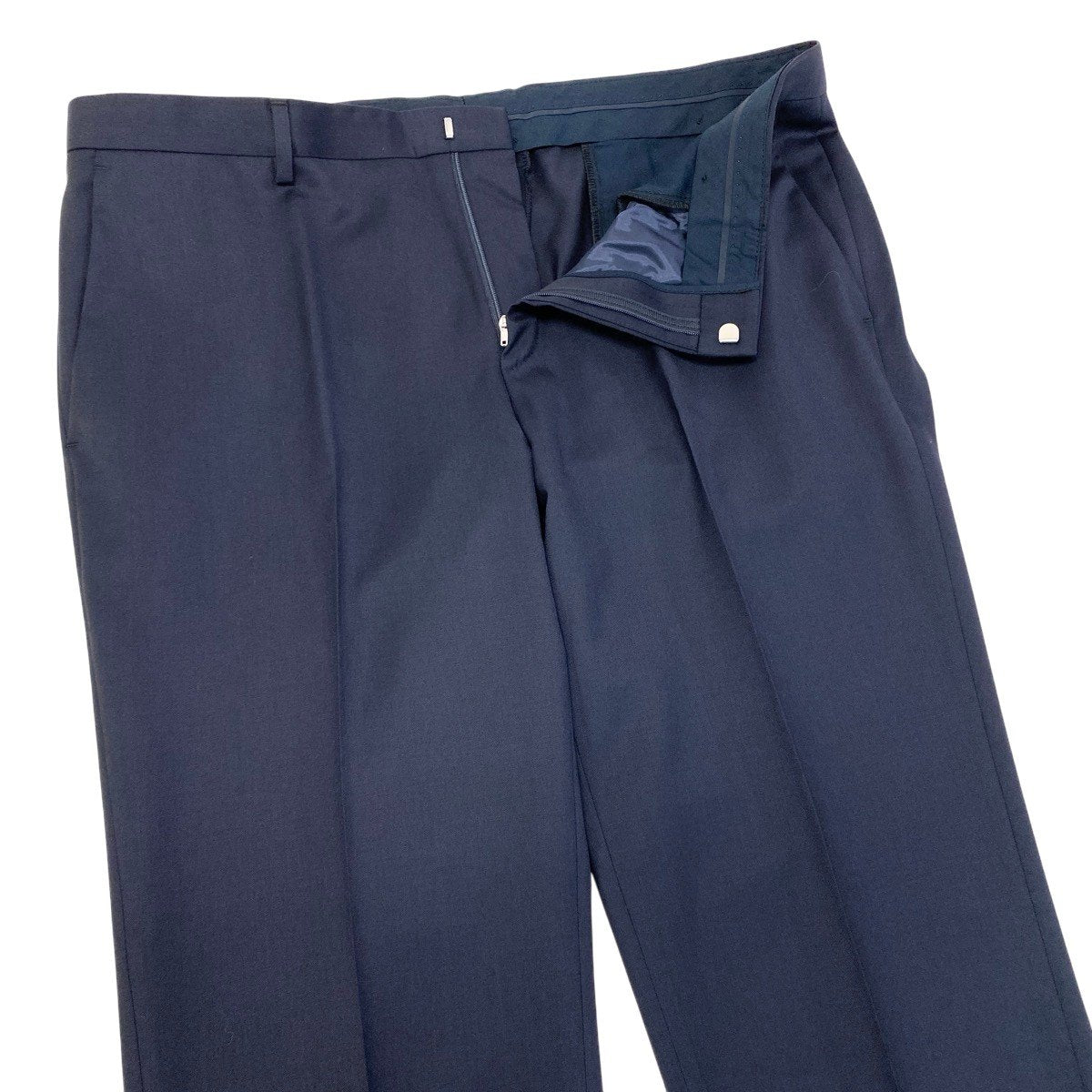 84f18 HUGO BOSS ヒューゴボス 3ピース スーツ GUABELLO Super120 サイズ52/54 ネイビー フォーマル ビジネス セットアップt18r