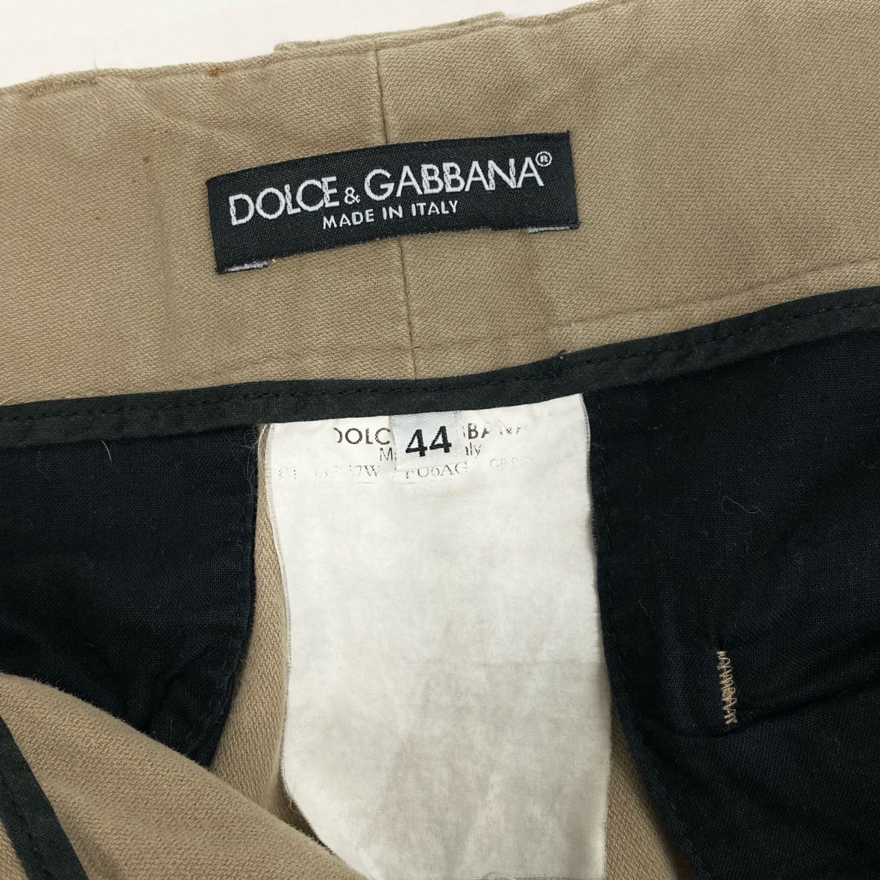 48L23 DOLCE&GABBANA ドルチェアンドガッパーナ 00`s vintage カーゴパンツ チノパンツ ロング イタリア製 メンズ 紳士服 44 ベージュk02i
