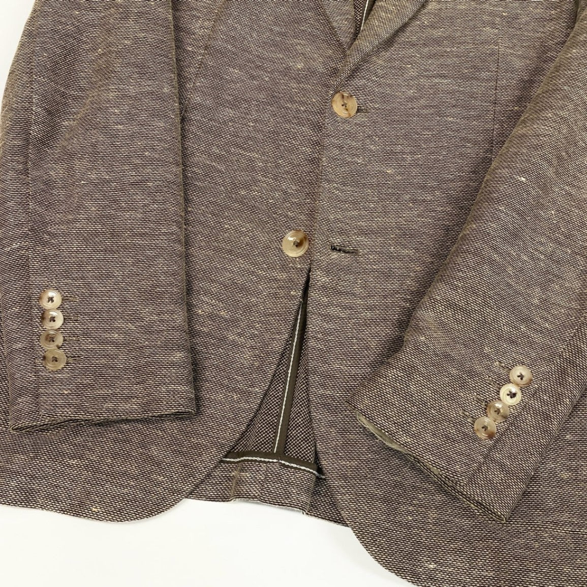 22a23 CIRCOLO 1901 チルコロ テーラードジャケット アンコンジャケット ジャージー生地 48 ブラウン系 メンズu02t