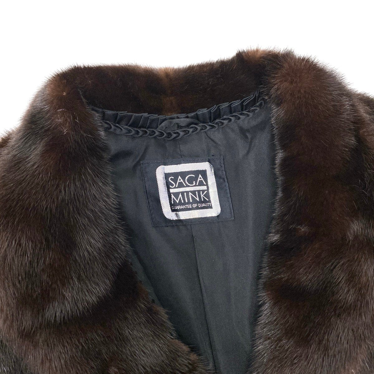 93h9 SAGA MINK サガミンク マホガニーミンク ファーコート サイズ11 ブラウン 最高級本毛皮 Mink Fur Coat Brownt18r