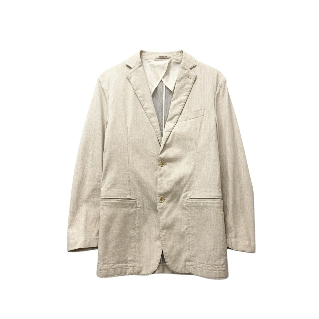 18c20 ARMANI COLLEZIONI アルマーニコレッツォーニ テーラージャケット サマージャケット 48 アイボリー メンズu02t