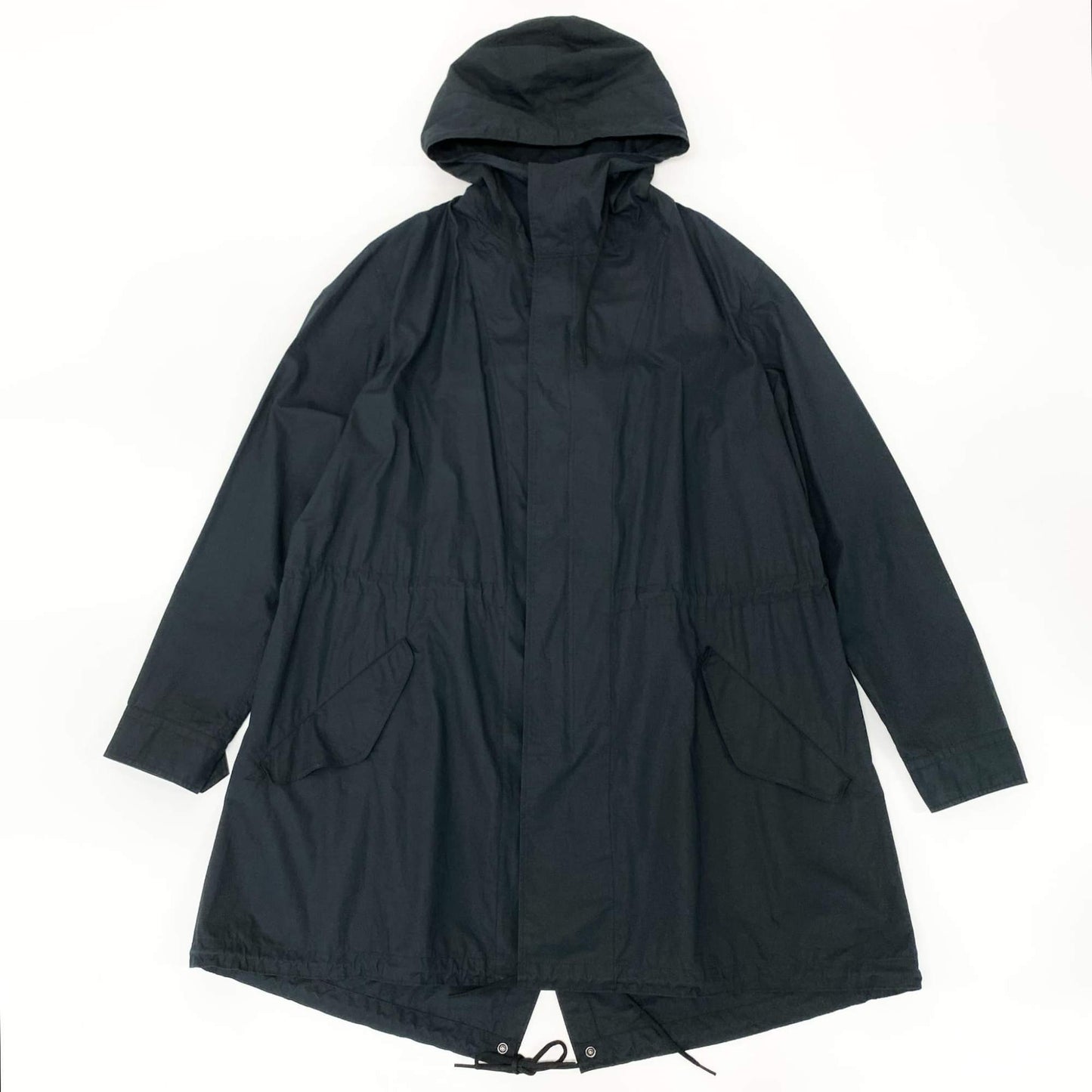 7L22  Y-3 ワイスリー Mod Parka Shirt オーバーサイズフーディージャケット背面 ロゴ刺繍 Lサイズ ブラック コットン100％ メンズu02t