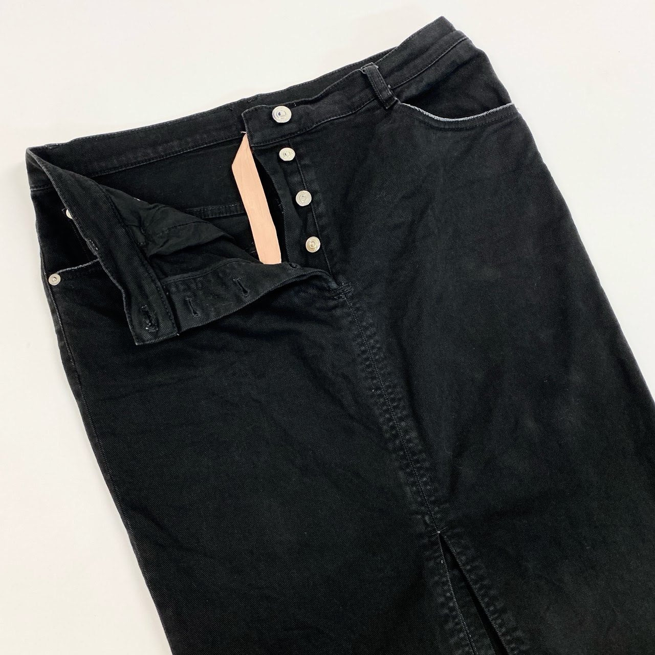 74k4 N°21 numero ventuno ヌメロ ヴェントゥーノ スリット デニムスカート ボトムス イタリア製 22AW-C032-0068 40 ブラック コットン レディースo07t