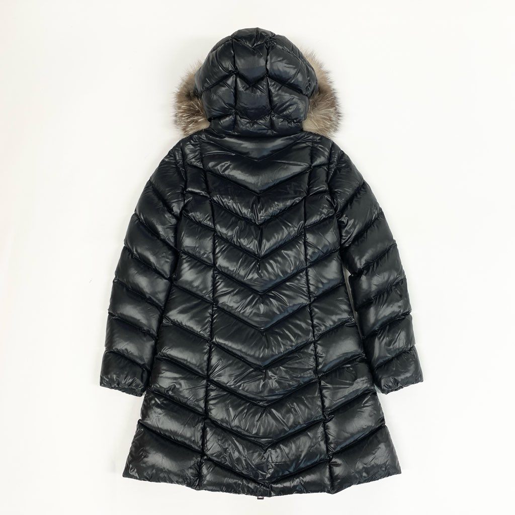 32d3【美品】MONCLER モンクレール FULMARUS フルマラス フォックスファー ダウンコート H20931C00069 FOX FUR DOWN COAT サイズ0 ブラック レディースt18r