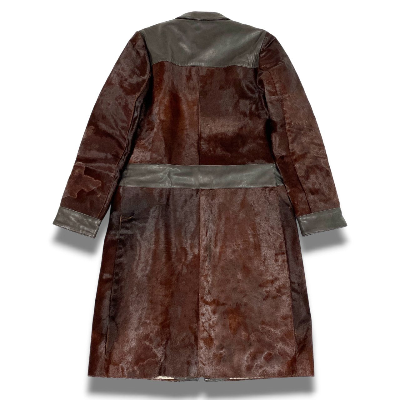 Hc2 MARNI マルニ ヴィンテージ ハラコ カウヘアー レザーコート サイズ42 ブラウン レディース コート アウターk02i