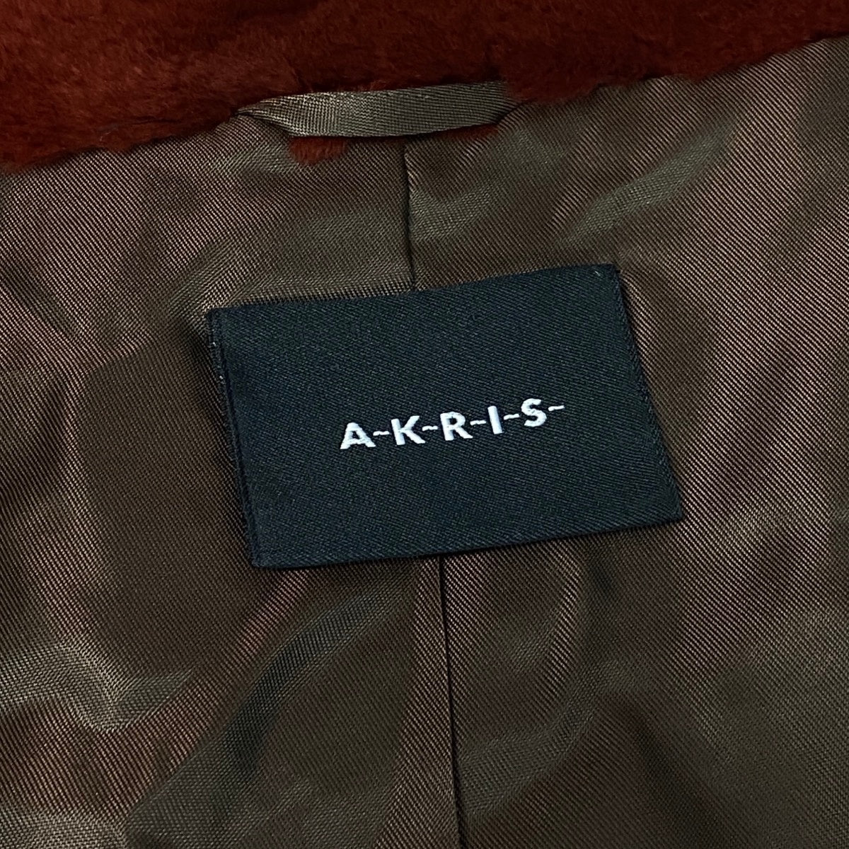Ej26 【美品】A-K-R-I-S- シェアードミンク 毛皮コート ファージャケットコート 40サイズ バーガンディー シェアードミンク レディース 女性用k02i