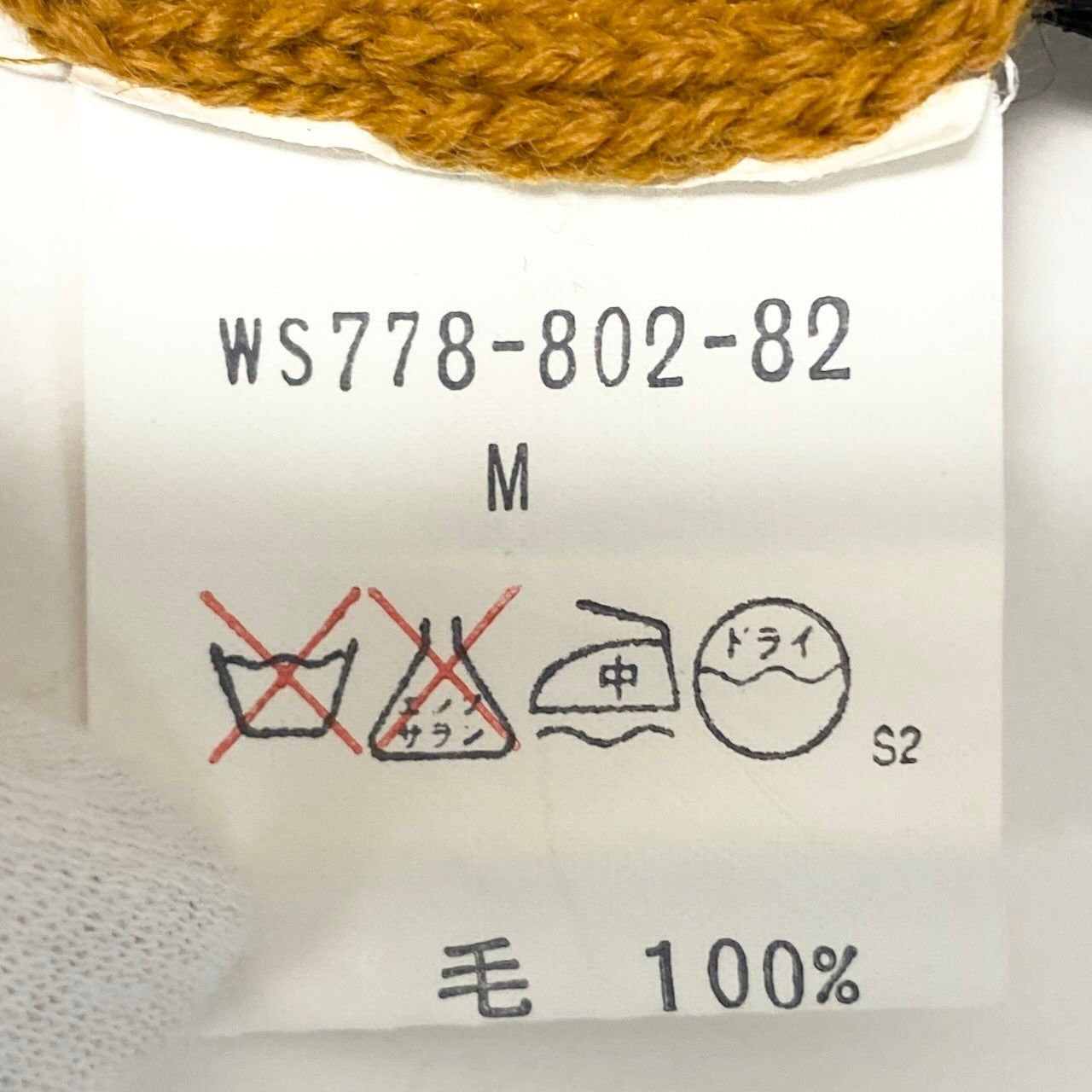 Sd22 BURBERRYS バーバリーズ ヴィンテージ バーバリーズ デカロゴ ニットセーター サイズM オレンジ系 メンズ 男性用k02i
