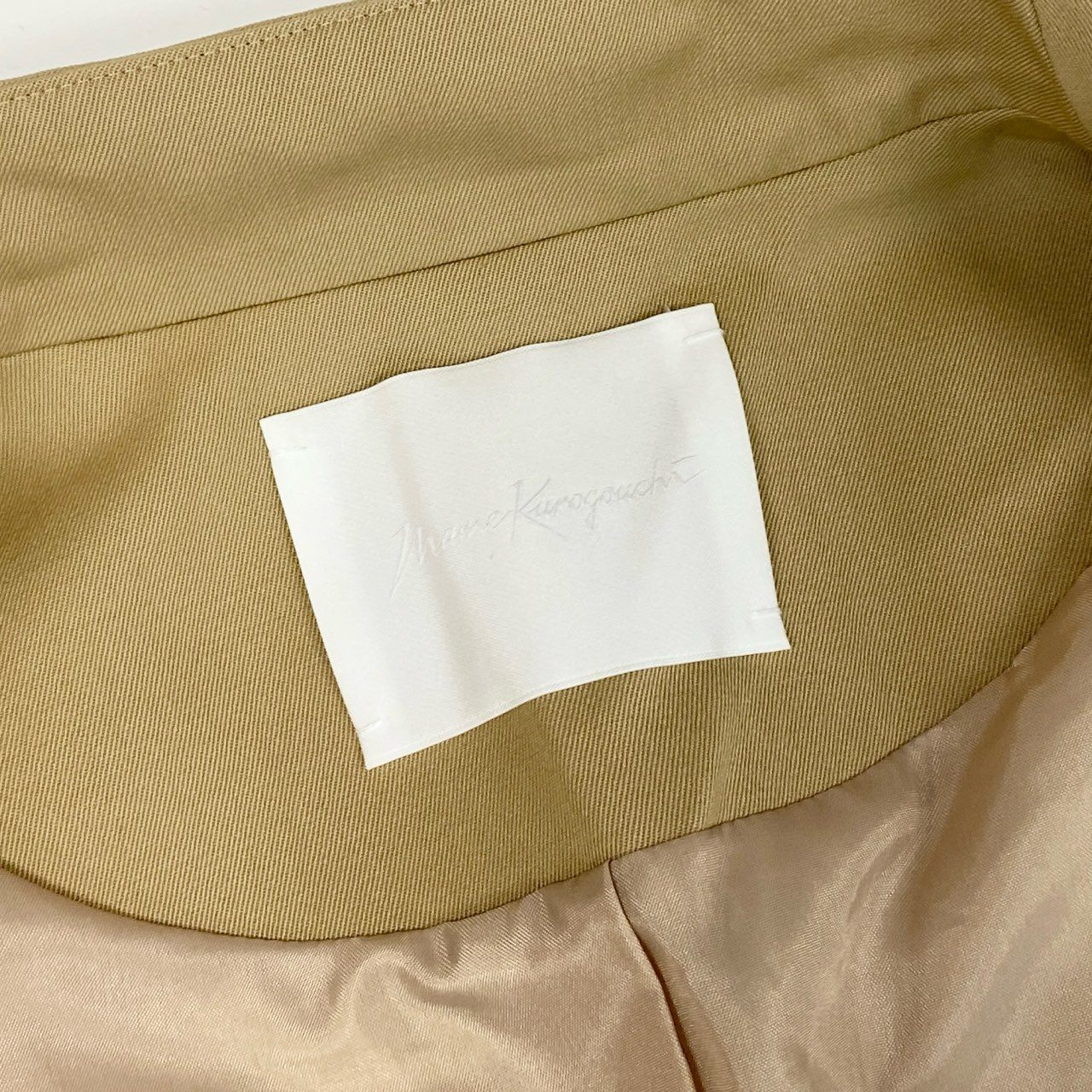 74k11 《美品》 Mame Kurogouchi マメクロゴウチ 23AW ウールギャバジンジャケット MM23FW-JK010 2 ベージュ Wool Gabardine Jackett18r