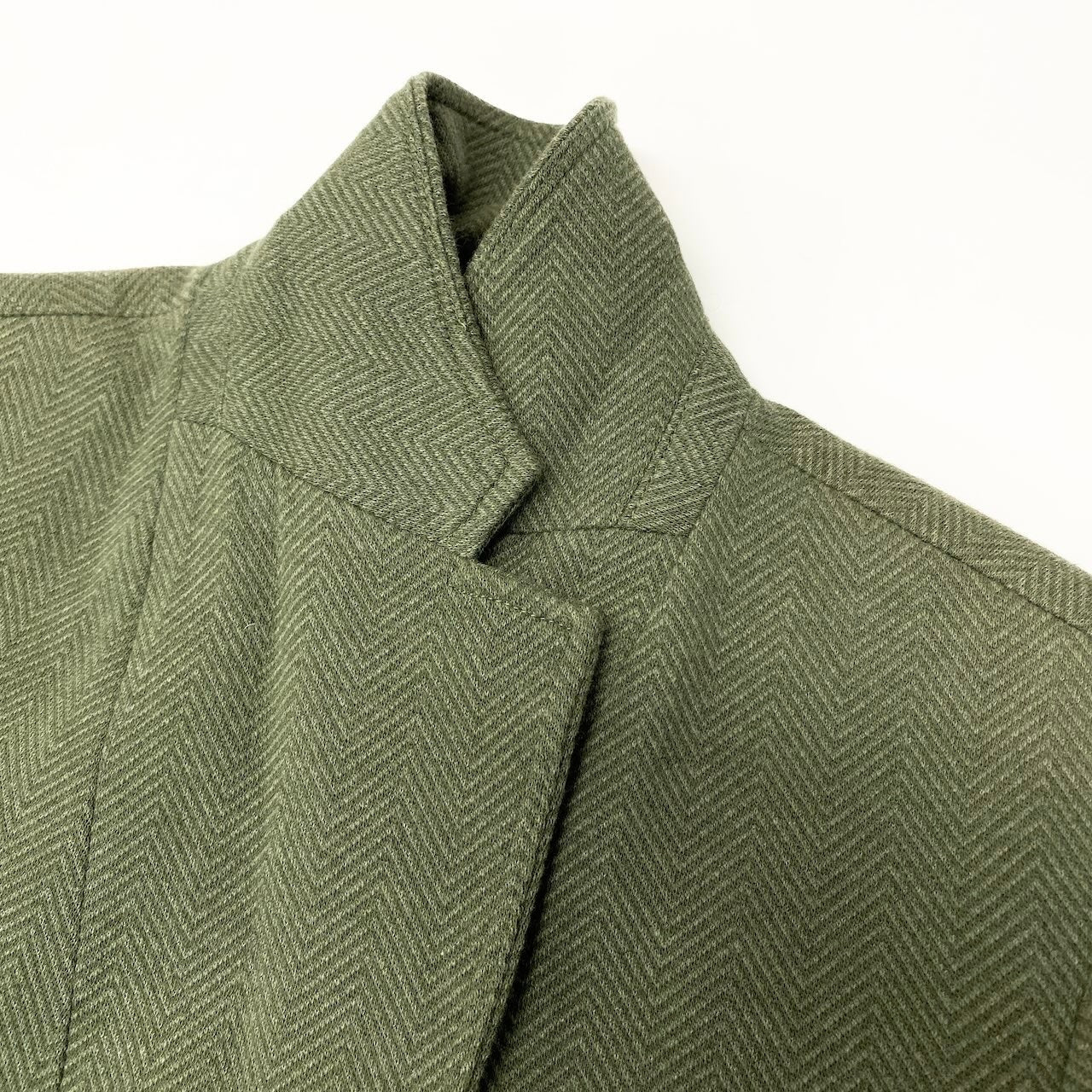 50e8【美品】 LAUREN RALPH LAUREN ローレン ラルフローレン ブリオンストレッチ コットンジャガード ブレザー テーラードジャケット ロゴパッチ 刻印ボタン サイズ２ カーキ レディース 女性用u02t