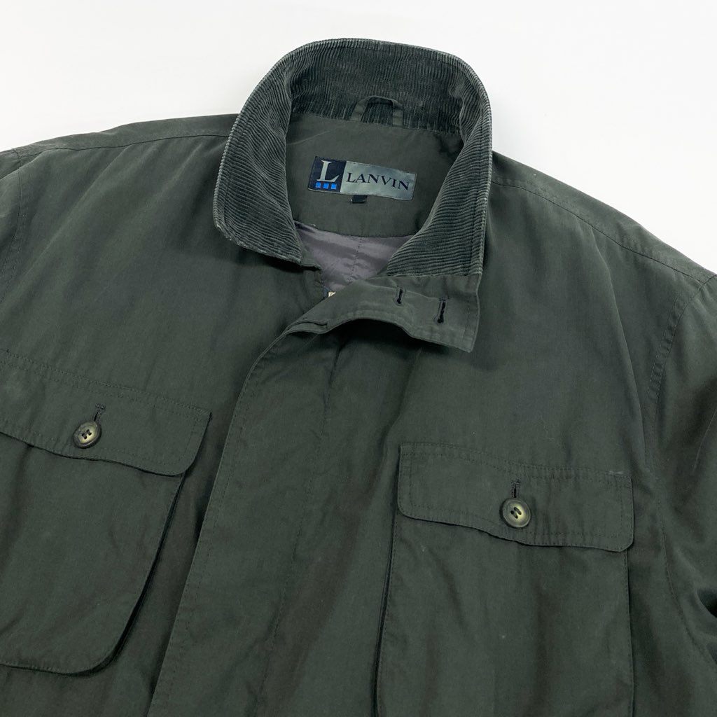 13l27 LANVIN ランバン ミリタリージャケット アウター フラップ付きポケット コートジャケット Fサイズ カーキ メンズo07t