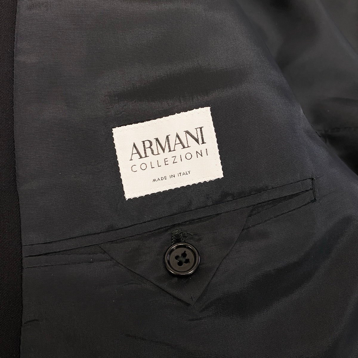 84f18 ARMANI COLLEZIONI アルマーニコレッツォーニ スーツ セットアップ サイズ54 ブラック フォーマル ビジネス 冠婚葬祭t18r