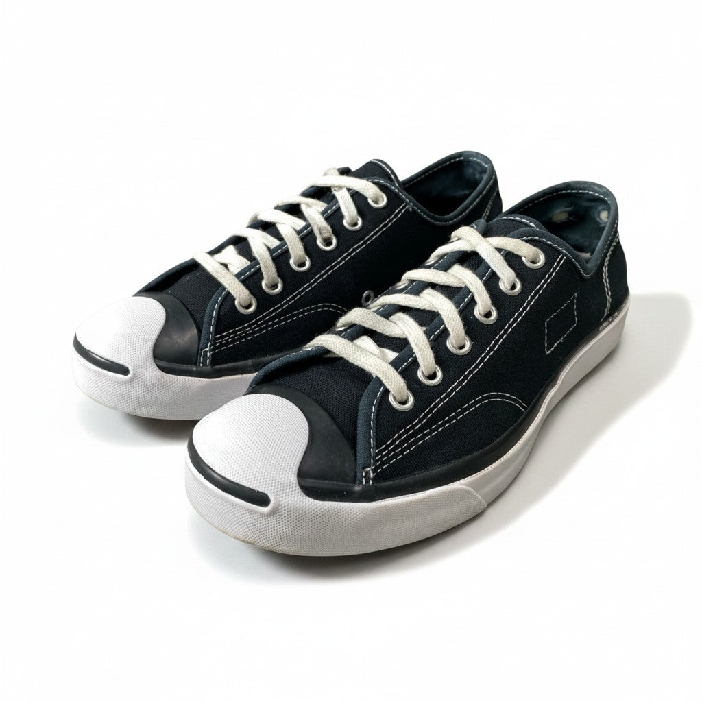 1g8 CONVERSE コンバース JACK PURCELL Moncler × Fragment Design コラボスニーカー ローカットスニーカー 24.5cm ブラック ホワイト メンズ レディース ユニセックスo07t