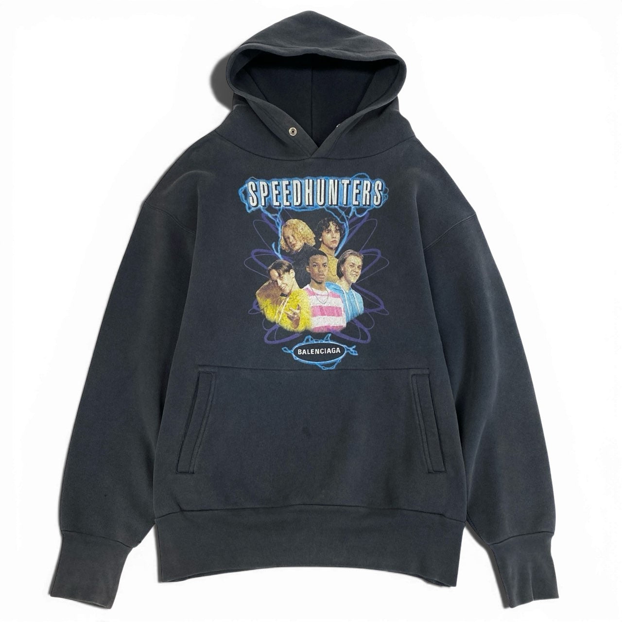 30a9 BALENCIAGA バレンシアガ SPEEEDHUNTERS スピードハンターズ オーバーサイズ パーカー フーディー 長袖 メンズ 紳士服 XS グレー系o07t