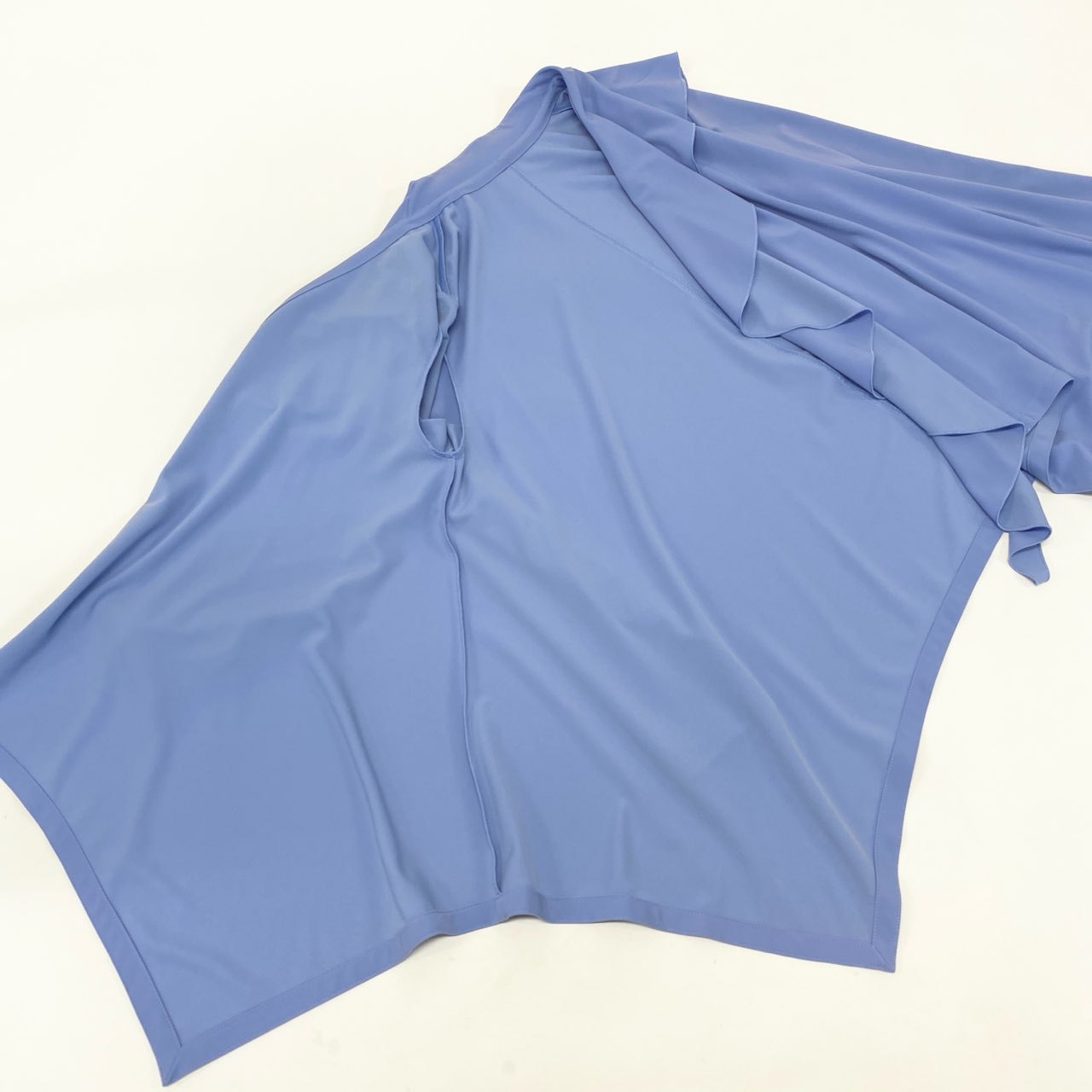 52k23《美品》 TOKUKO 1er VOL トクコプルミエヴォル ロングスリーブジャケット フリル カーディガン チュニック丈 レディース 女性用 9  パープル系u02t