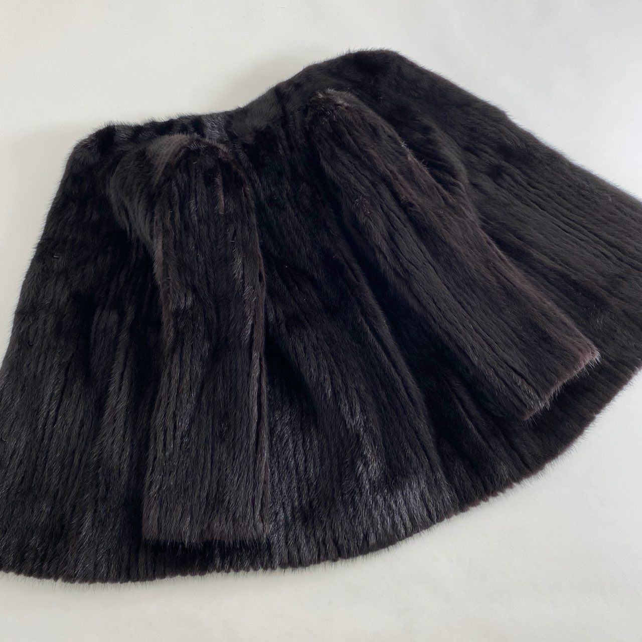 16h15 【本毛皮】ミンクファー 毛皮コート ミンクコート サイズ13号 ブラック ミンク レディース 婦人 MINK FUR