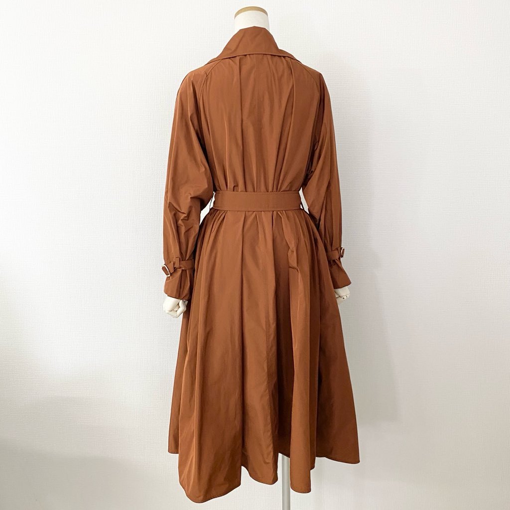 33h9 《未使用保管品》定価￥143,000 Max Mara マックスマーラ MANUELA マニュエラ スプリングコート 38 ブラウン タグ付き イタリア製