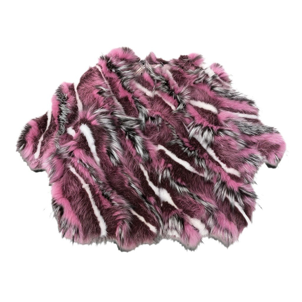 i13 FENDI フェンディ マルチカラー フォックス × ミンク ファージャケット Multi Color Fox Fur Paneled Mink Fur Jacket 40 ピンク 本毛皮t18r