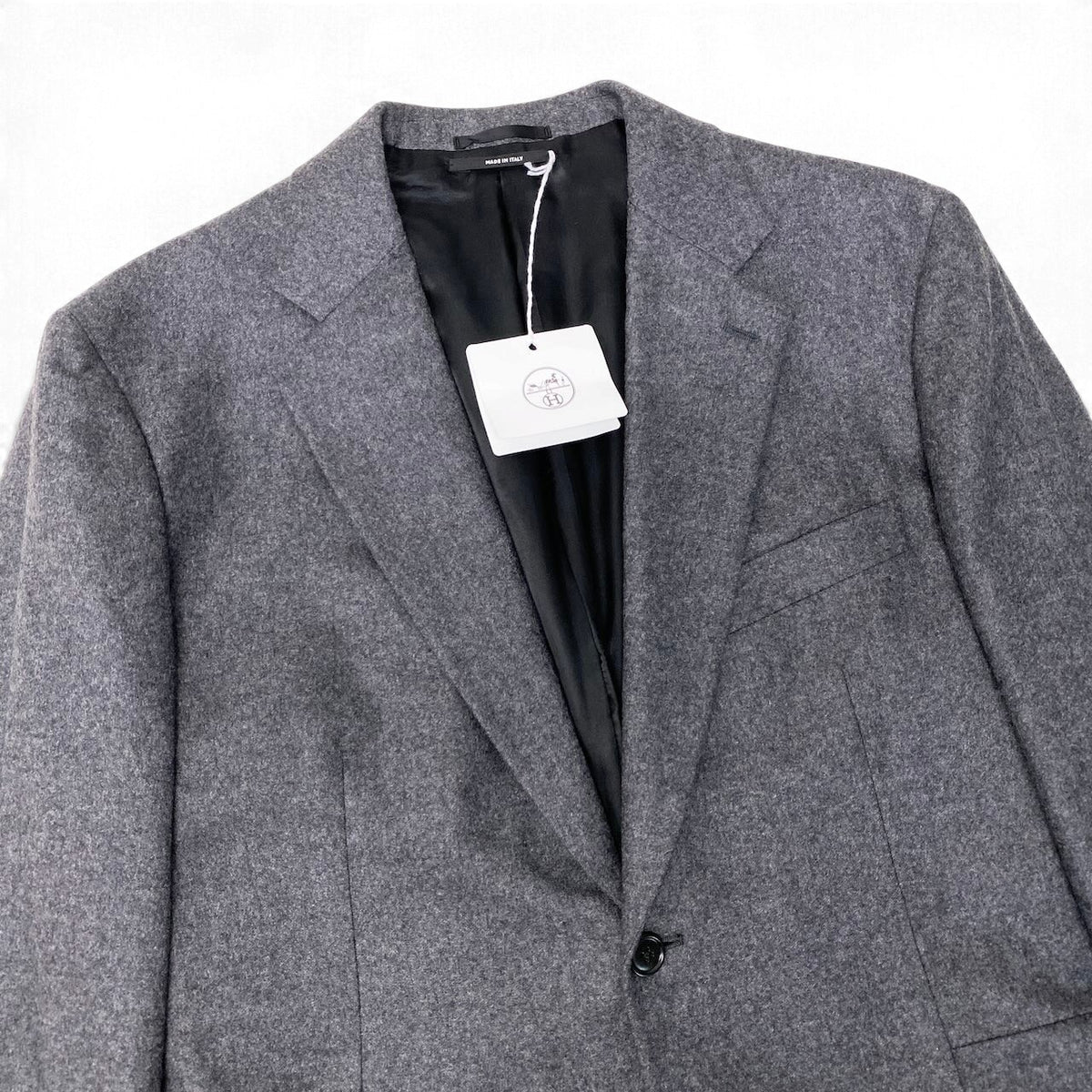 9j15 【極美品】 HERMES エルメス 2023年 セットアップ シングルスーツ カシミヤブレンド A9802Z サイズ50 グレー メンズ 紳士靴u02t