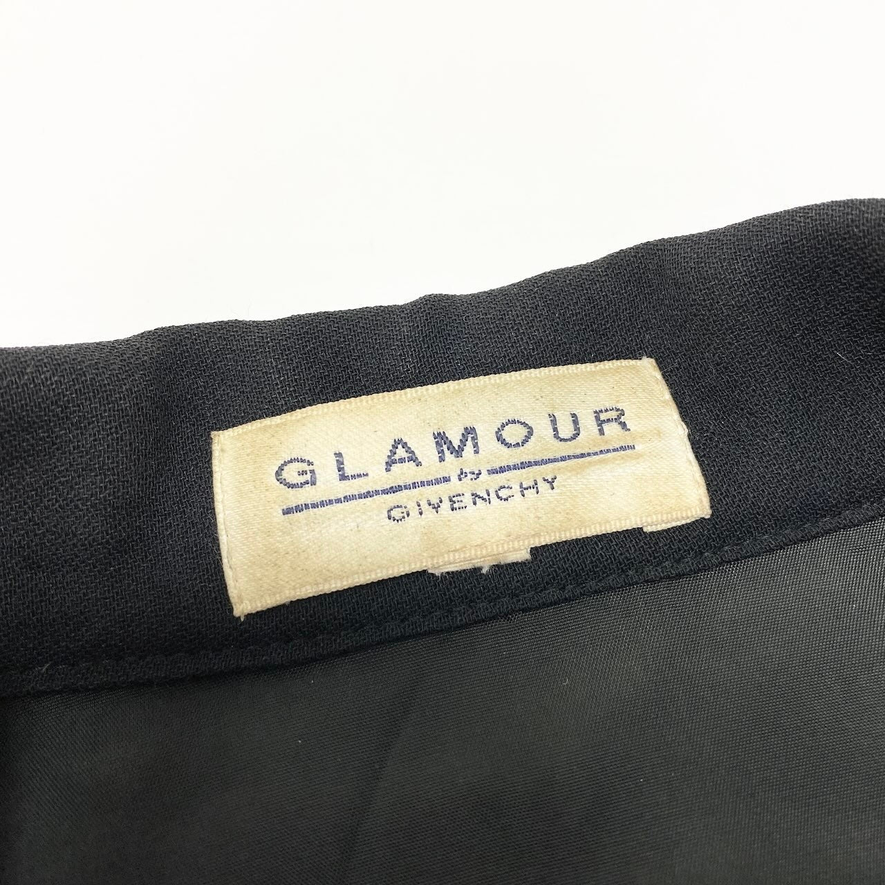 84c27 GLAMOUR by GIVENCHY ジバンシィ ロングシャツ チュニック丈 ウールブレンド ロングスリーブシャツ 薄手 レディース 女性服 サイズ44 ブラックu02t