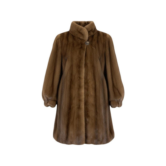 69L8 Surelle 最高級毛皮 ミンクロングコート サイズ11号 M相当 グレージュ 本毛皮 MINK FUR 毛並み◎ 艶◎ リアルファーt18r