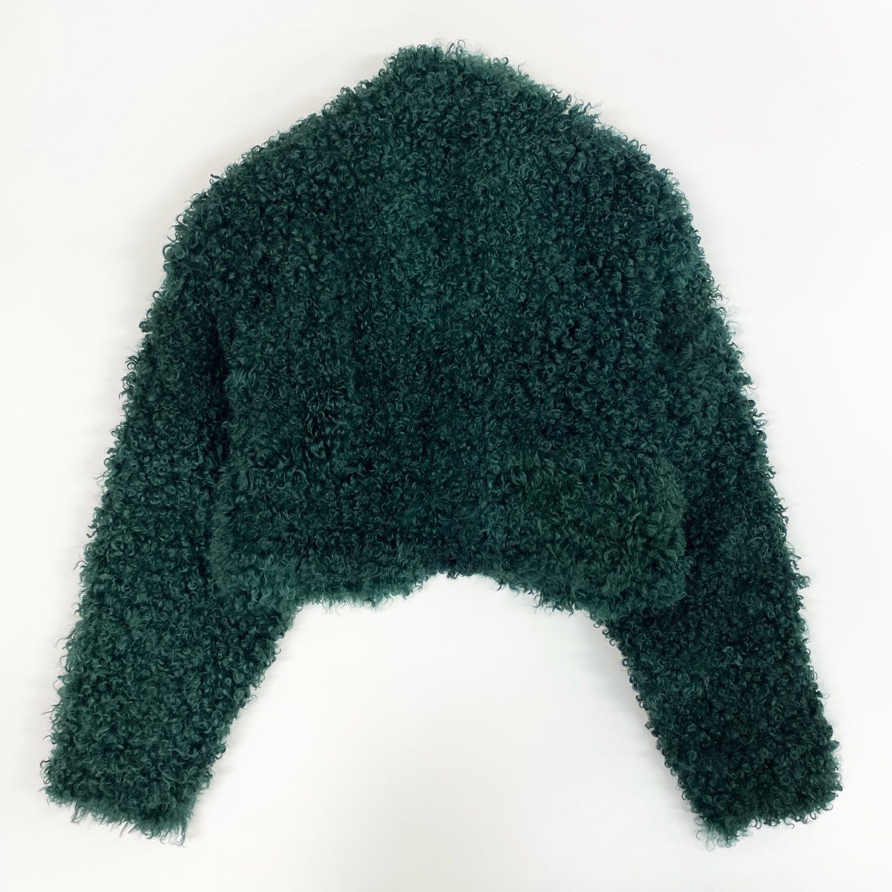 67j6 《美品》 KENZO ケンゾー ファージャケット ファーカルガンプレート 裏地花柄 レディース 女性用 9 グリーンu02t