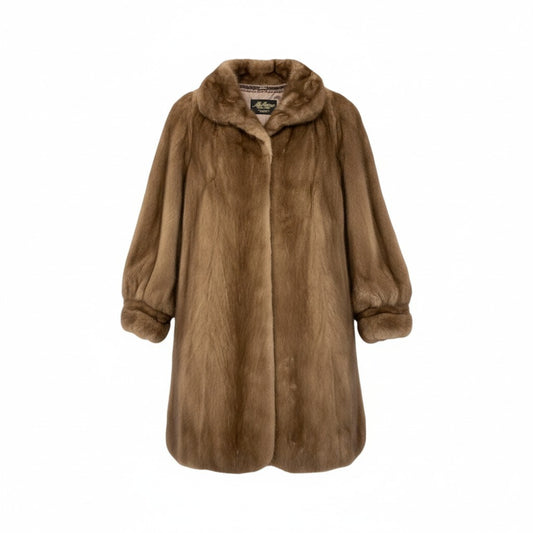 70L17 SAGA MINK サガミンク 銀サガ パステルミンク ロングコート サイズ11号 茶系 最高級本毛皮 MINK FUR リアルファーポケット有t18r