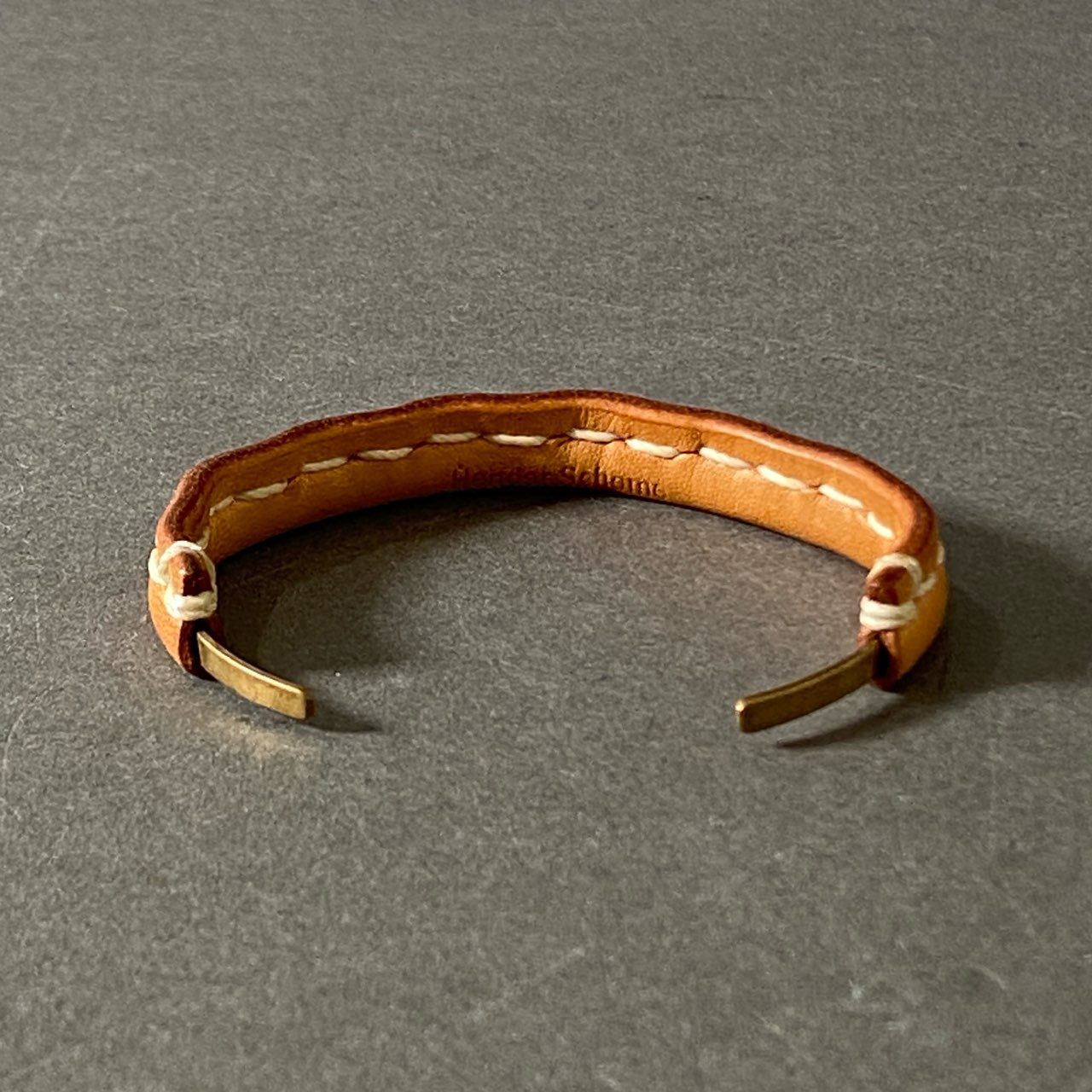 g5 Hender Scheme エンダースキーマ not lying jewelry bangle バングル レザー 牛革 キャメル cow leather