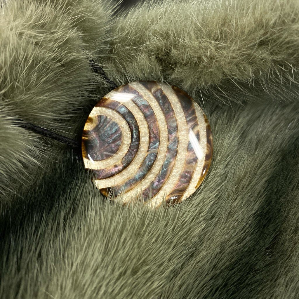 69L15 《希少》 AMERICAN Legend アメリカン レジェンド 染めミンク レアデザイン ロングコート サイズF グリーン系 最高級本毛皮 MINK FUR COATt18r