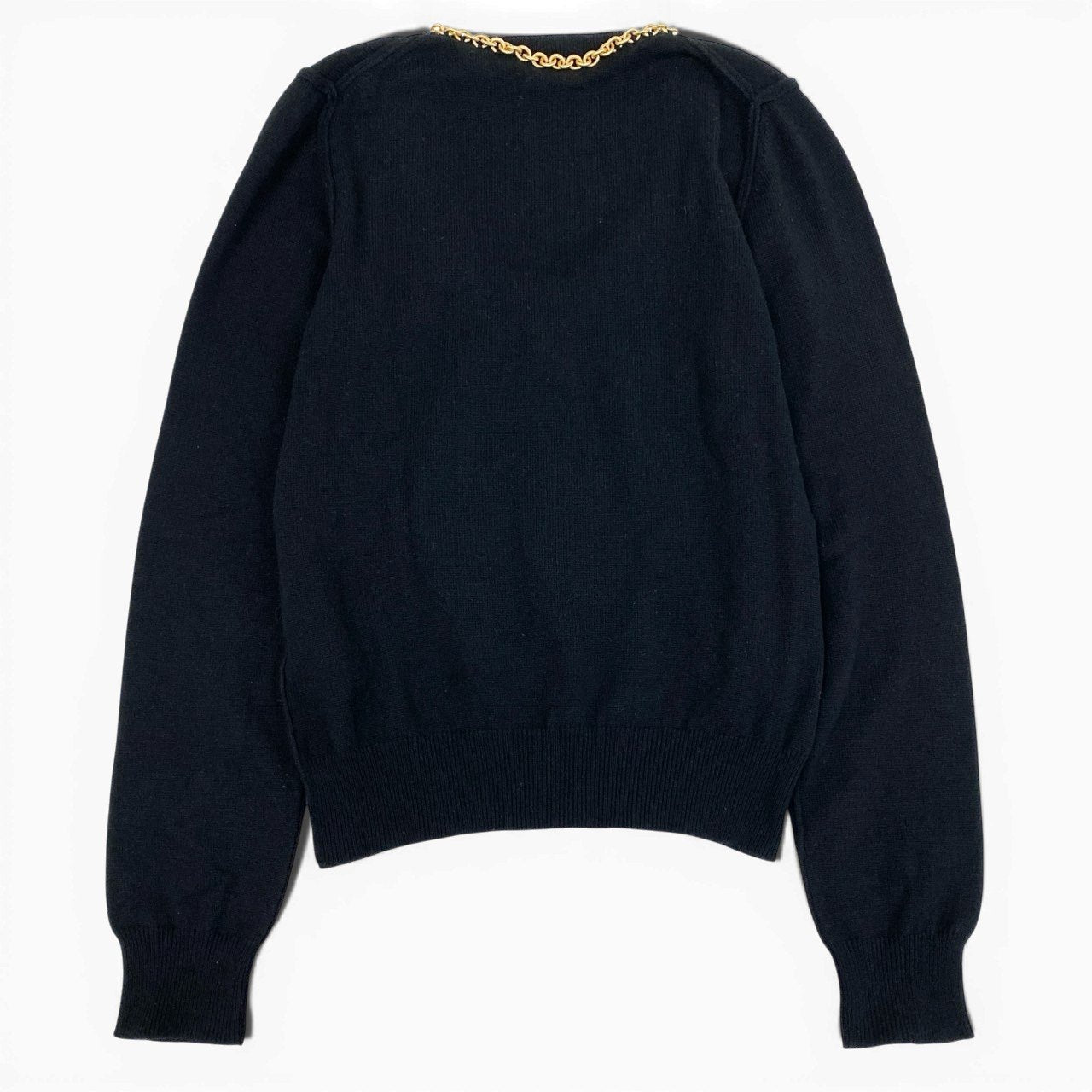 2L27 Dolce & Gabbana ドルチェアンドガッバーナ ドルガバ Gold Chain Tassel Cashmere 100% カシミヤセーターSweater Size 40 レディース 女性用k02i
