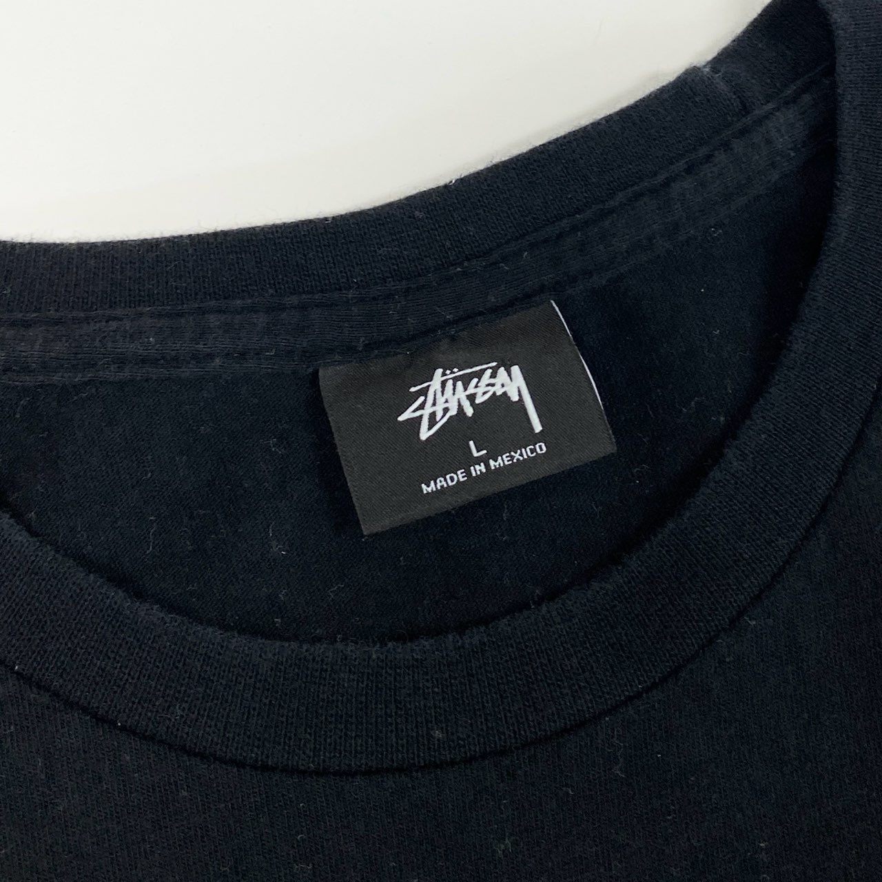 24i25 stussy ステューシー ろくろ首 妖怪 葛飾北斎 半袖Tシャツ カットソー トップス サイズL ブラック コットン メンズk02i