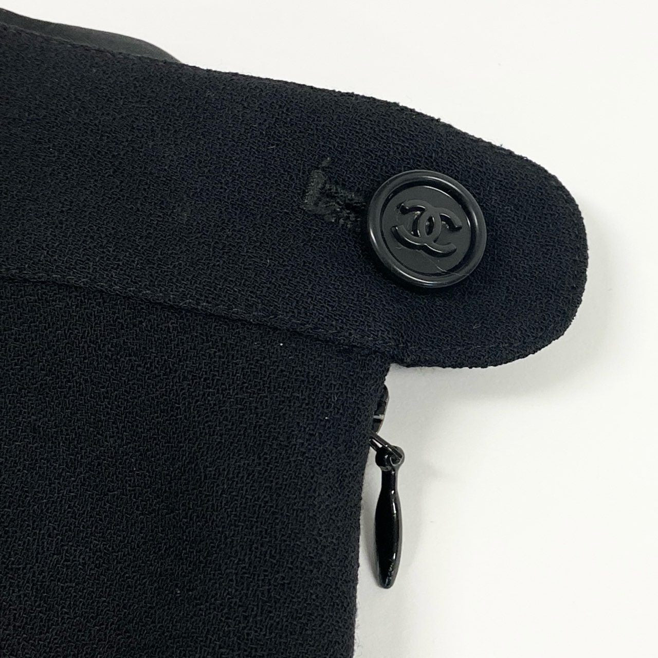Cd9 CHANEL シャネル 2001 ココマークボタン リラックス スラックスパンツ U01384 36 ブラック ウールu02t