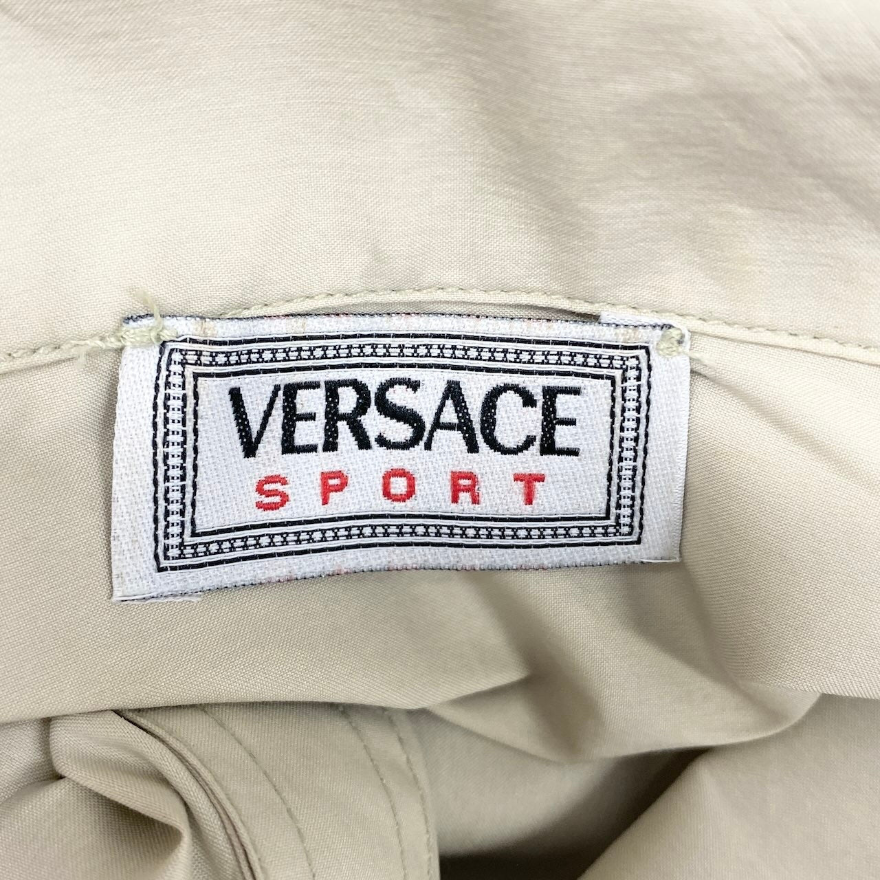 10c29 VERSACE SPORT ヴェルサーチ 半袖シャツ トップス 薄手 ストレッチ イタリア製 レディース 女性服 サイズ42 ベージュu02t