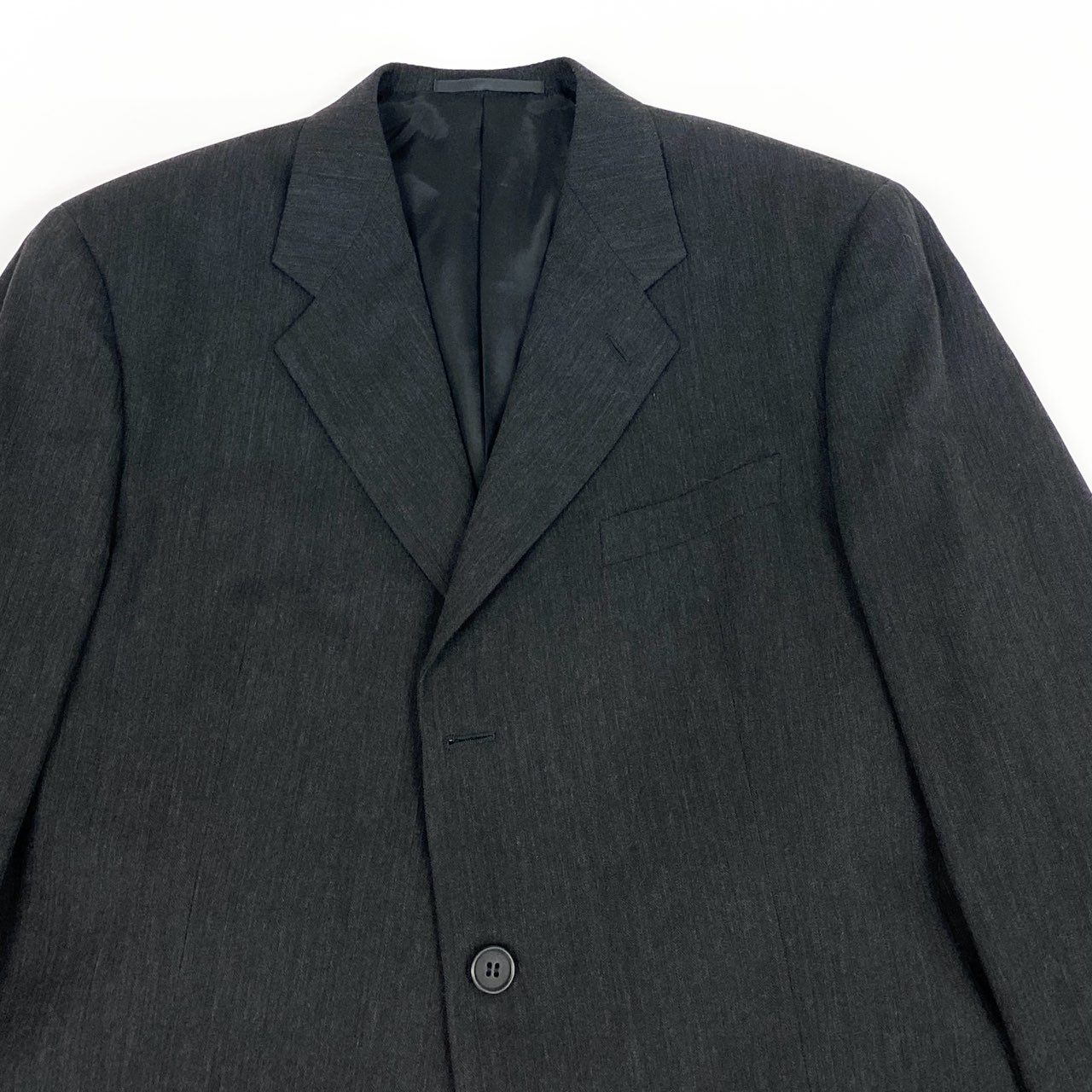 3d15 ARMANI COLLEZIONI アルマーニコレッツォーニ セットアップスーツ シングルスーツ 54/R ダークグレー ウール100％ メンズ 紳士服o07t