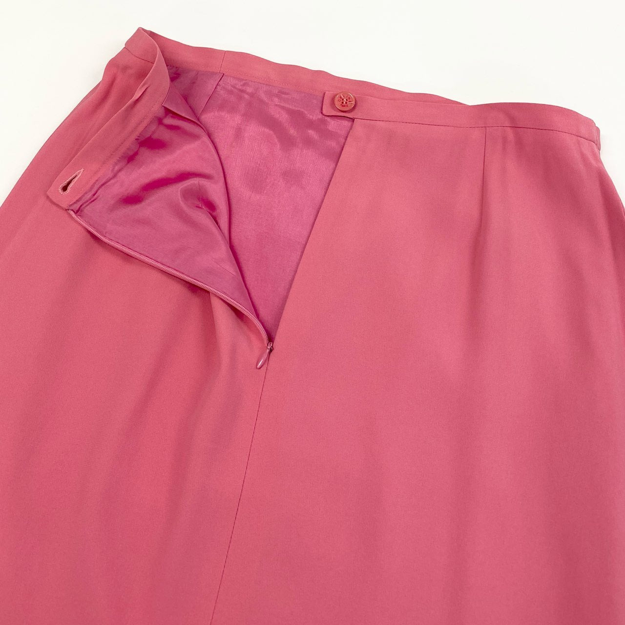 8b20 Vintage CELINE セリーヌ ロゴ金具 タイトスカート 膝丈 46 ライトピンク フランス製 大きいサイズu02t