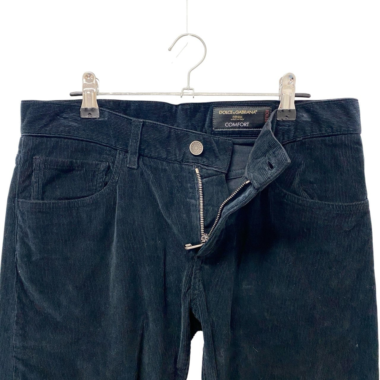 12b19 DOLCE&GABBANA ドルチェアンドガッバーナ コーデュロイパンツ スキニーパンツ ストレッチ 46サイズ ブラック メンズ 男性用u02t