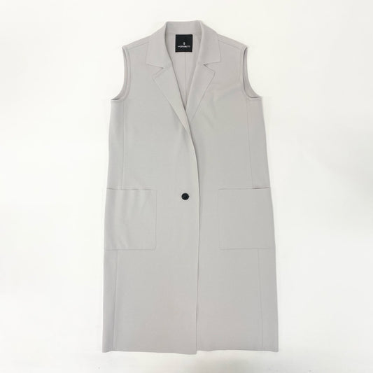22i16 MORABITO モラビト スリーブレス ロングジレ ロングベスト 羽織 カジュアル レディース 女性用 9049-31203 38 グレーu02t