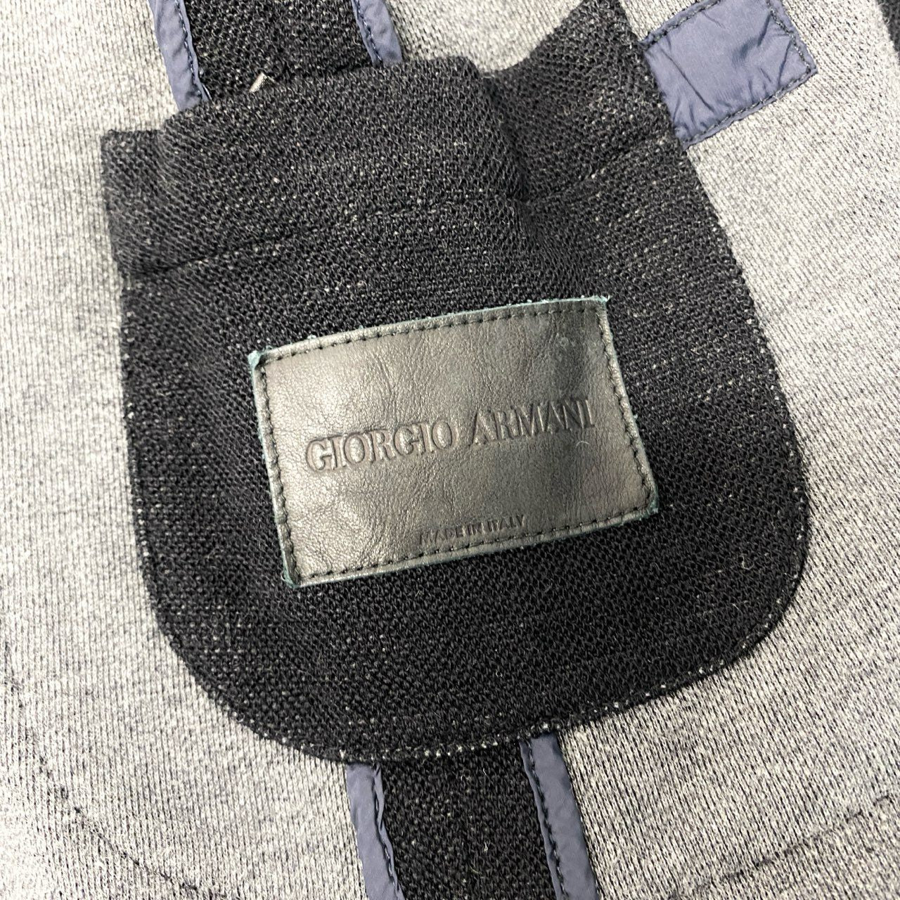 11b6【美品】GIORGIO ARMANI ジョルジオアルマーニ ダブルブレストテーラードジャケット ブレザー コットンウールジャケット 48サイズ ダークネイビー メンズ 男性用u02t