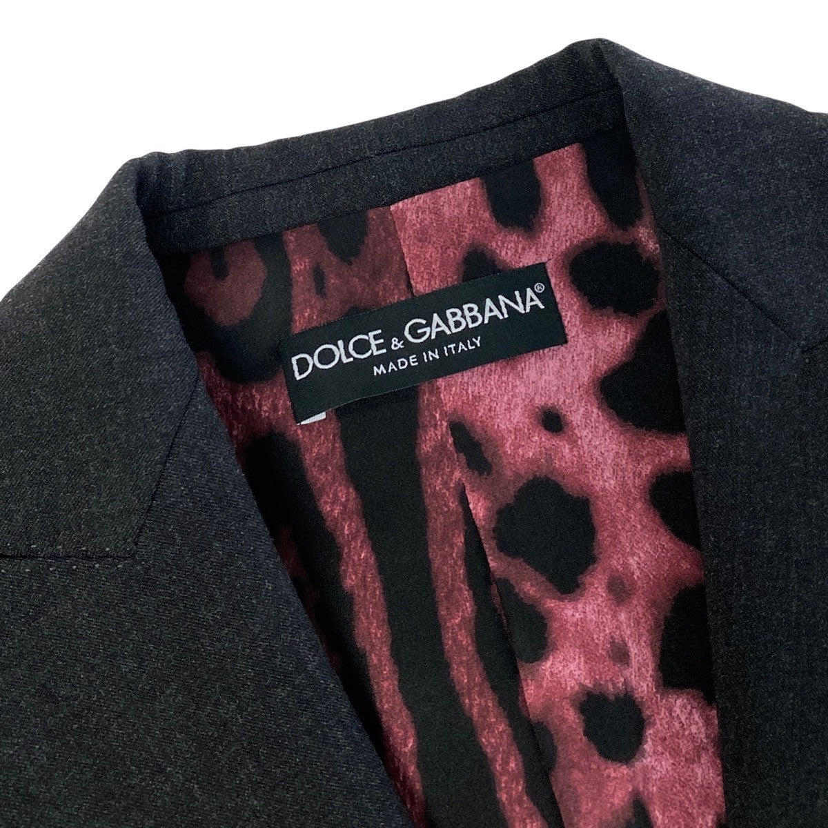 j16 DOLCE＆GABBANA  テーラードジャケット ブレザー ロゴボタン イタリア製 42サイズ ダークグレー レディース 女性用u02t