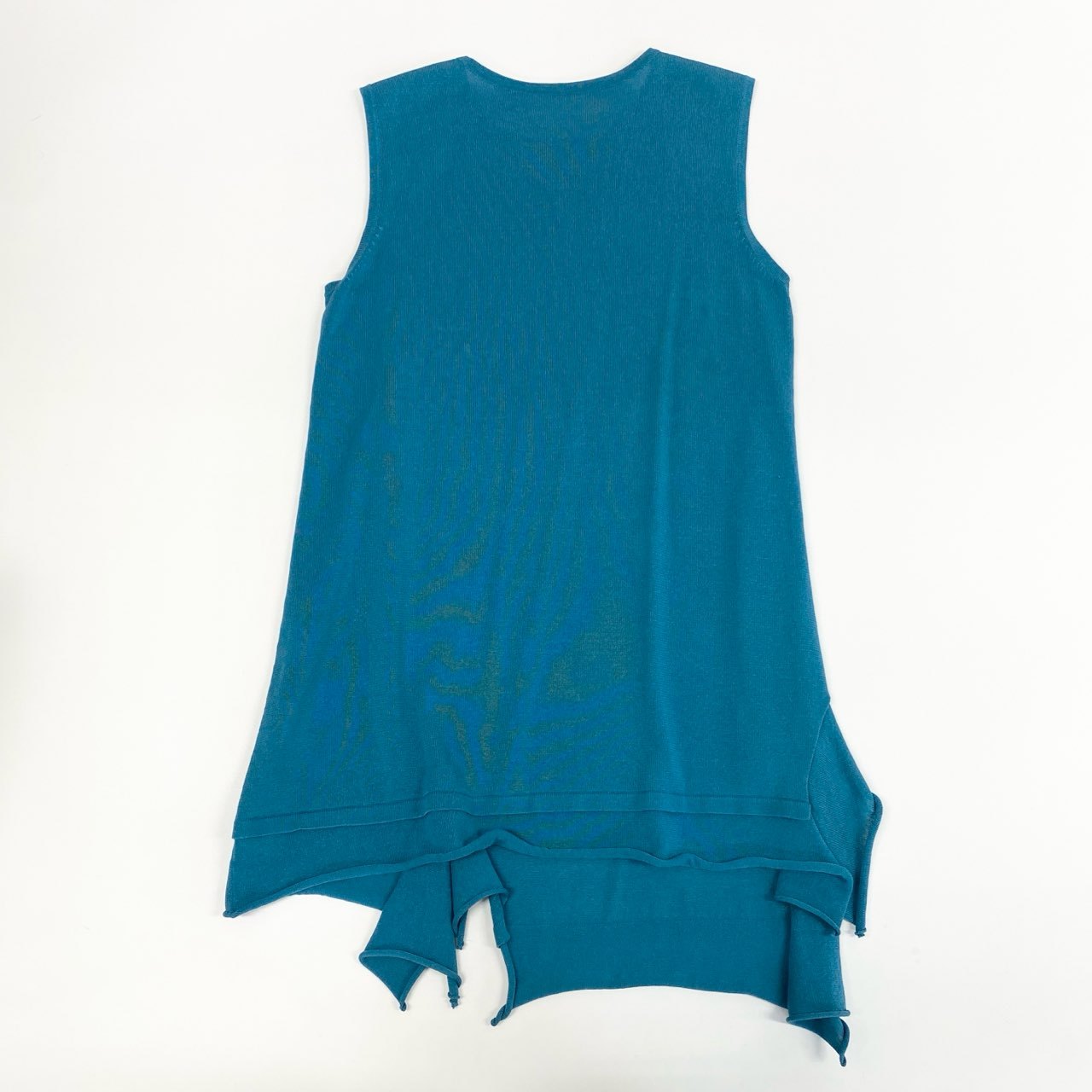 41k26 《美品》 TOKUKO 1er VOL トクコプルミエヴォル ノースリーブ ニットワンピース アルファベット刺繍 花柄 レディース 女性用 9 ブルー系u02t