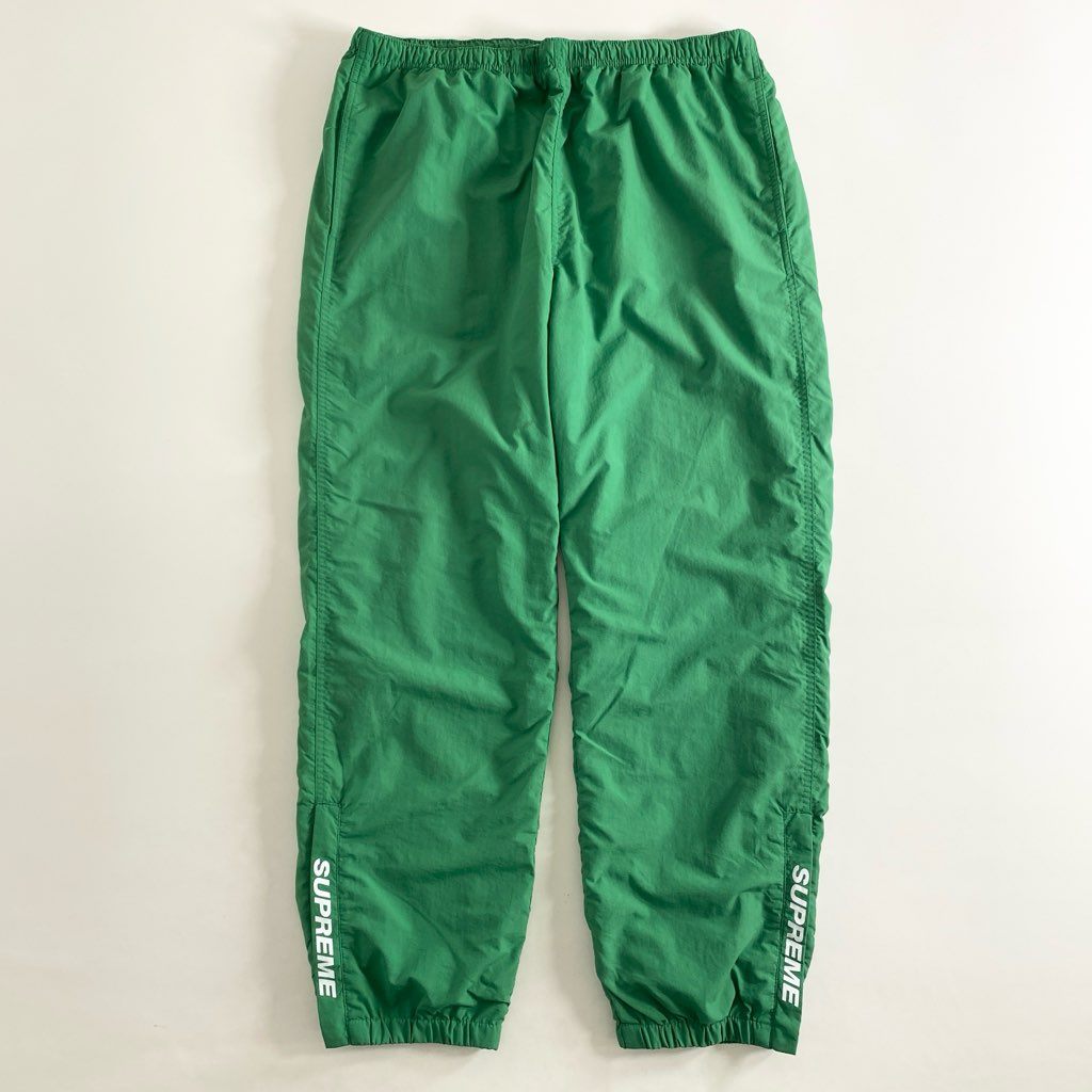 43g13 SUPREME シュプリーム 21SS WARM UP PANT ウォームアップ パンツ ボトムス Lサイズ グリーン ナイロン