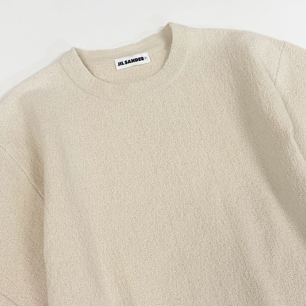 63k20 JIL SANDER＋ ジルサンダープラス バイ ルーシー アンド ルークメイヤー パイルテクスチャー オーバーTシャツ サイズ32 アイボリー レディース 女性用