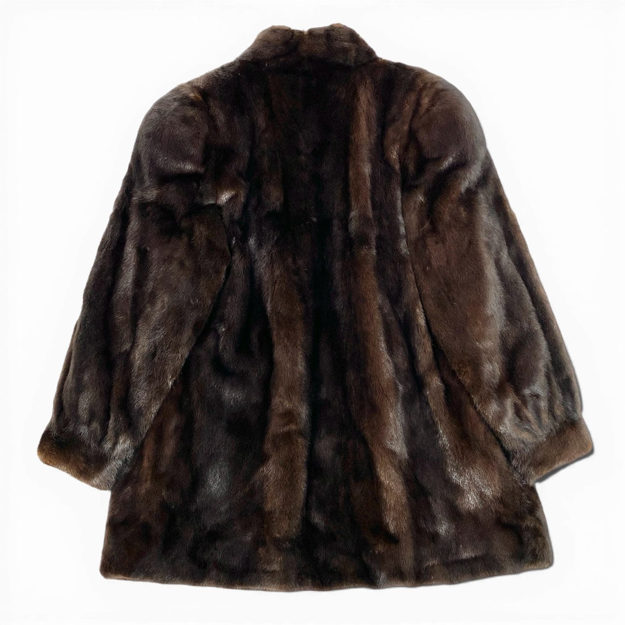 73a21 PRELIOT デミバフミンク ロングコート サイズ13 ブラウン 本毛皮 Mink Fur Long Coat 毛並み◎t18r