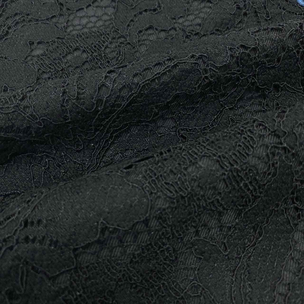 52k23 TOKUKO 1er VOL トクコプルミエヴォル レースジャケット フラワーモチーフ 花柄 アップリケ スパンコール装飾 レディース 女性用 9 ブラックu02t