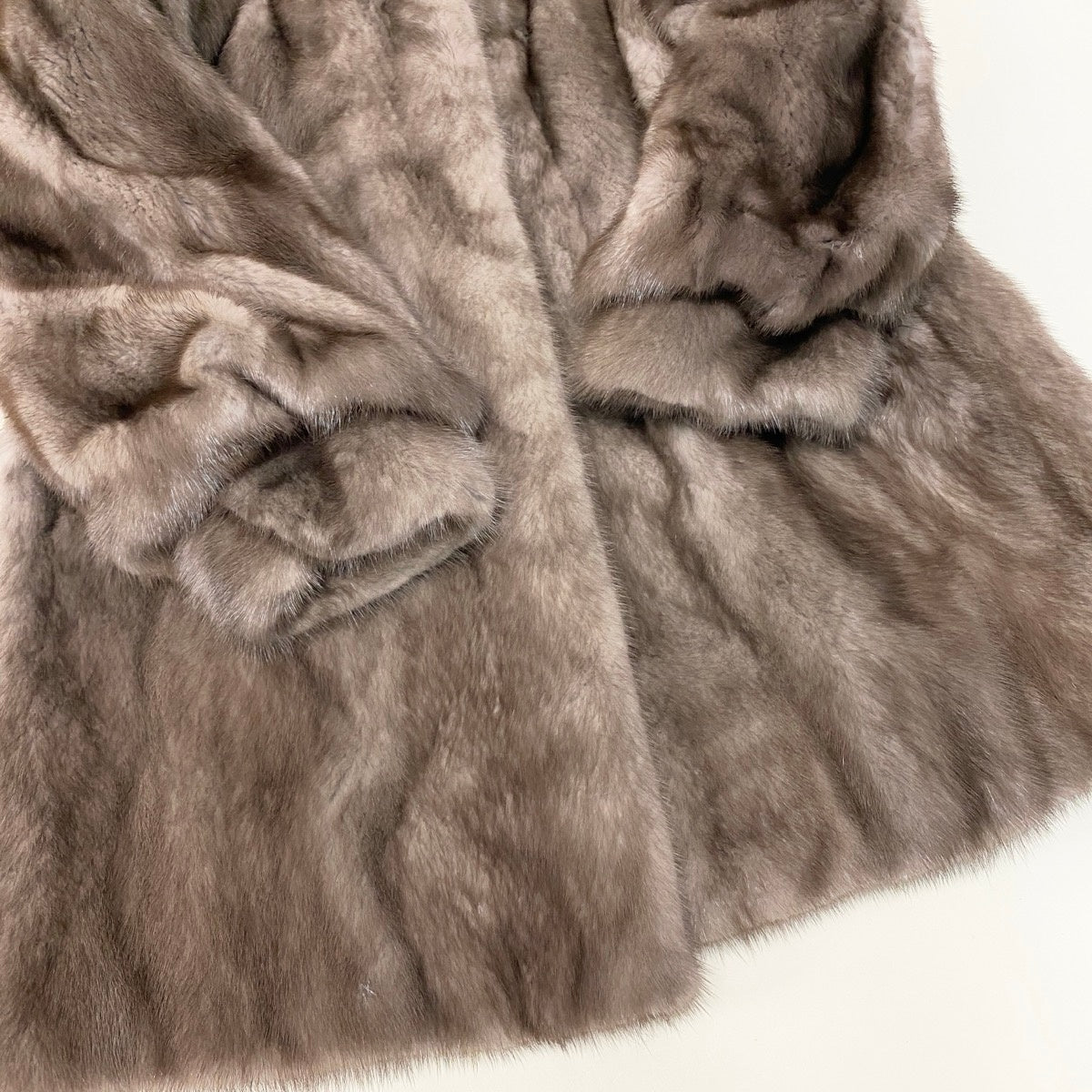 55g14 AMERICAN FUR AWARDS AMERICAN ULTRA アメリカンファーアワード 4つ星 ブルーアイリスミンク ロングコート FREE グレー ミンクファー Mink Fur Coatu02t