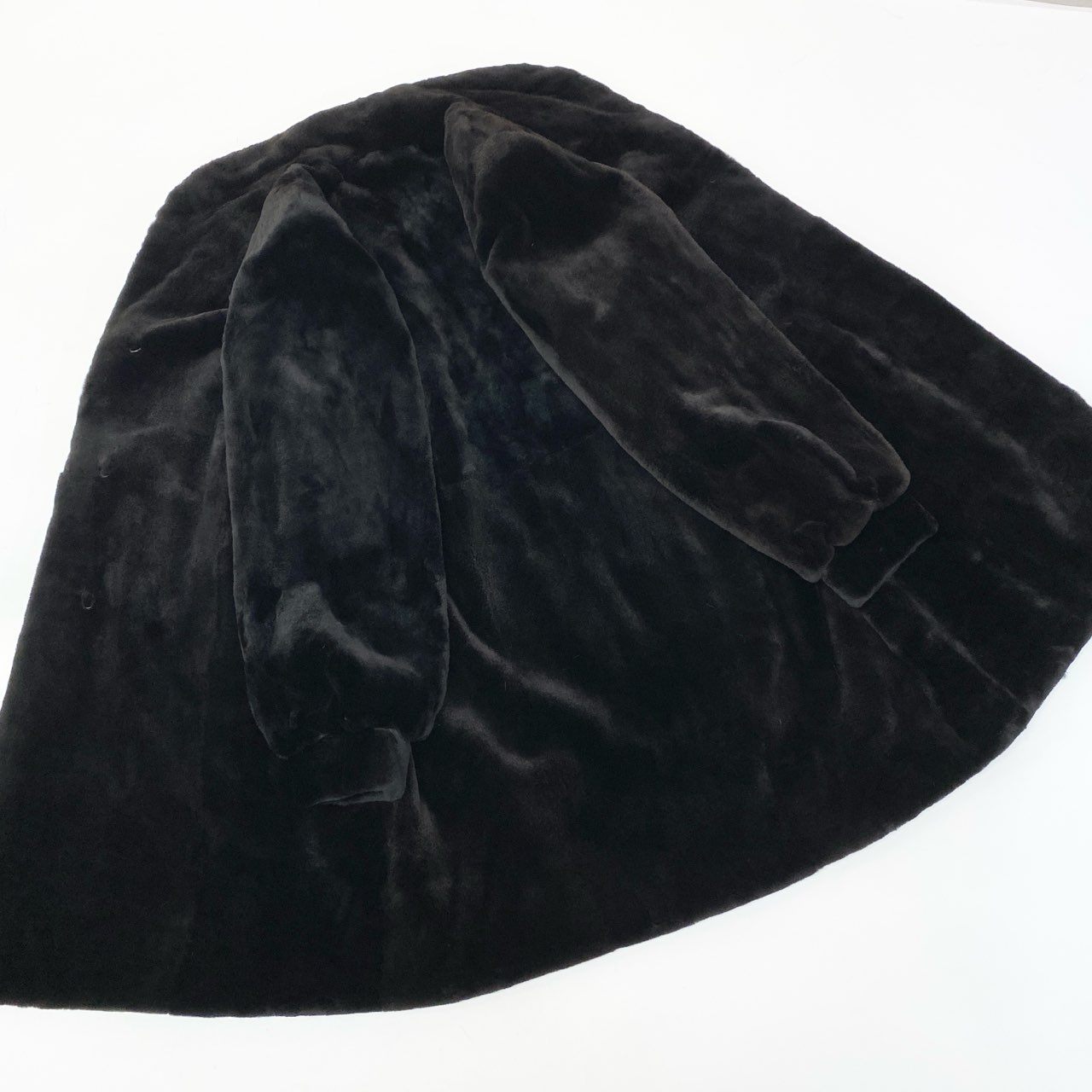 35a15 SAGA MINK サガミンク 銀サガ シェアードミンク ロングコート サイズF ダークブラウン 本毛皮 Shared Mink Fur Coatt18r