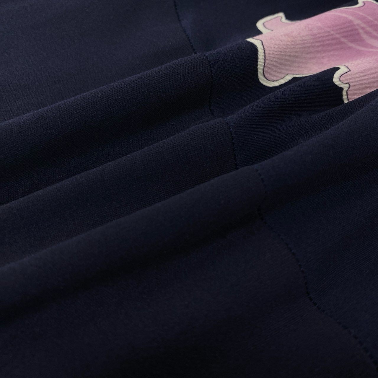 18j17 LEONARD レオナール ロングワンピース 長袖ワンピース 花柄 シルク 2サイズ ネイビー ピンク レディースu02t