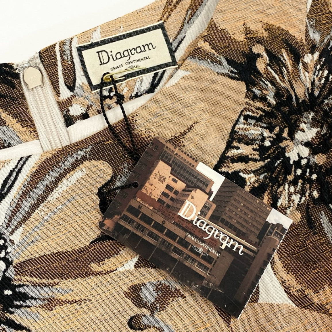 Diagram GRACE CONTINENTAL ジャガードワンピース 日本製 GRACE CONTINENTAL SOLD OUT グレースコンチネンタル