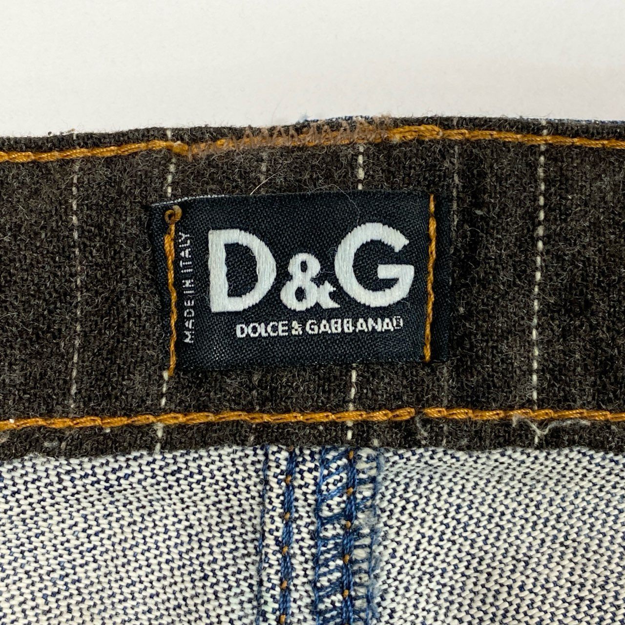 83L19 DOLCE&GABBANA ドルチェアンドガッパーナ 00`s vintage デニムパンツ ジーンズ イタリア製 USED加工 ストレッチ○ メンズ 紳士服 30/44 インディゴk02i