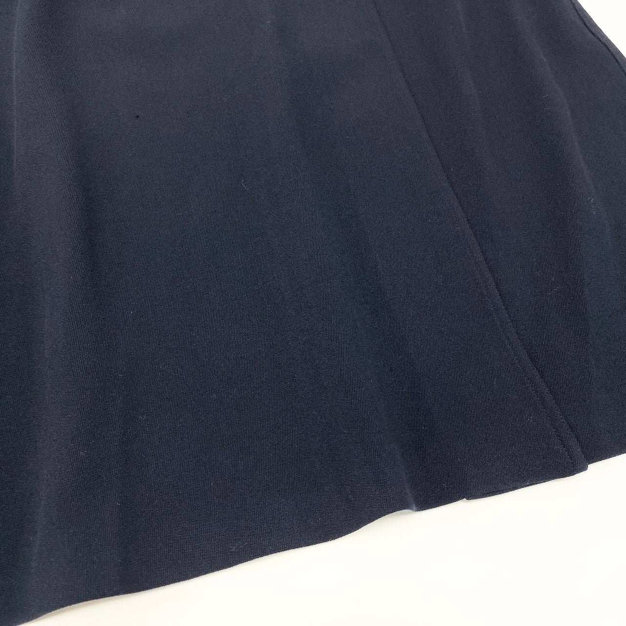Cd22 CHANEL シャネル ラップスカート 巻きスカート 膝丈 サイズ42 ネイビー ウール100％ レディース 女性用u02t