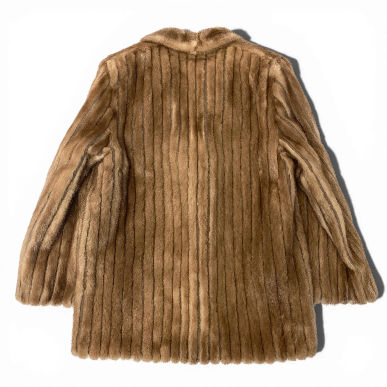 38c4 パステルミンク ファーコート サイズ9 ブラウン 本毛皮 Pastel Mink Fur Coat 毛質◎t18r